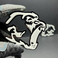2PCS Gorilla Emblem Badges – Aggressive 3D Acrylic Car & SUV Fender Decals