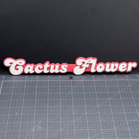 1PC Cactus Flower Badge – Custom 3D Acrylic Multicolor Emblem for Cars