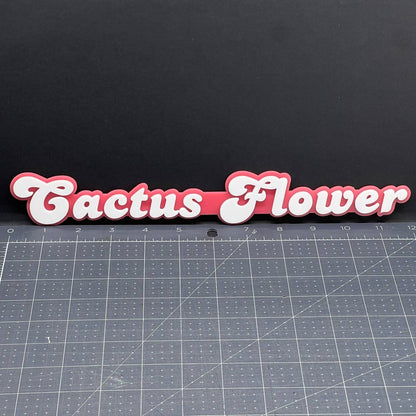 1PC Cactus Flower Badge – Custom 3D Acrylic Multicolor Emblem for Cars