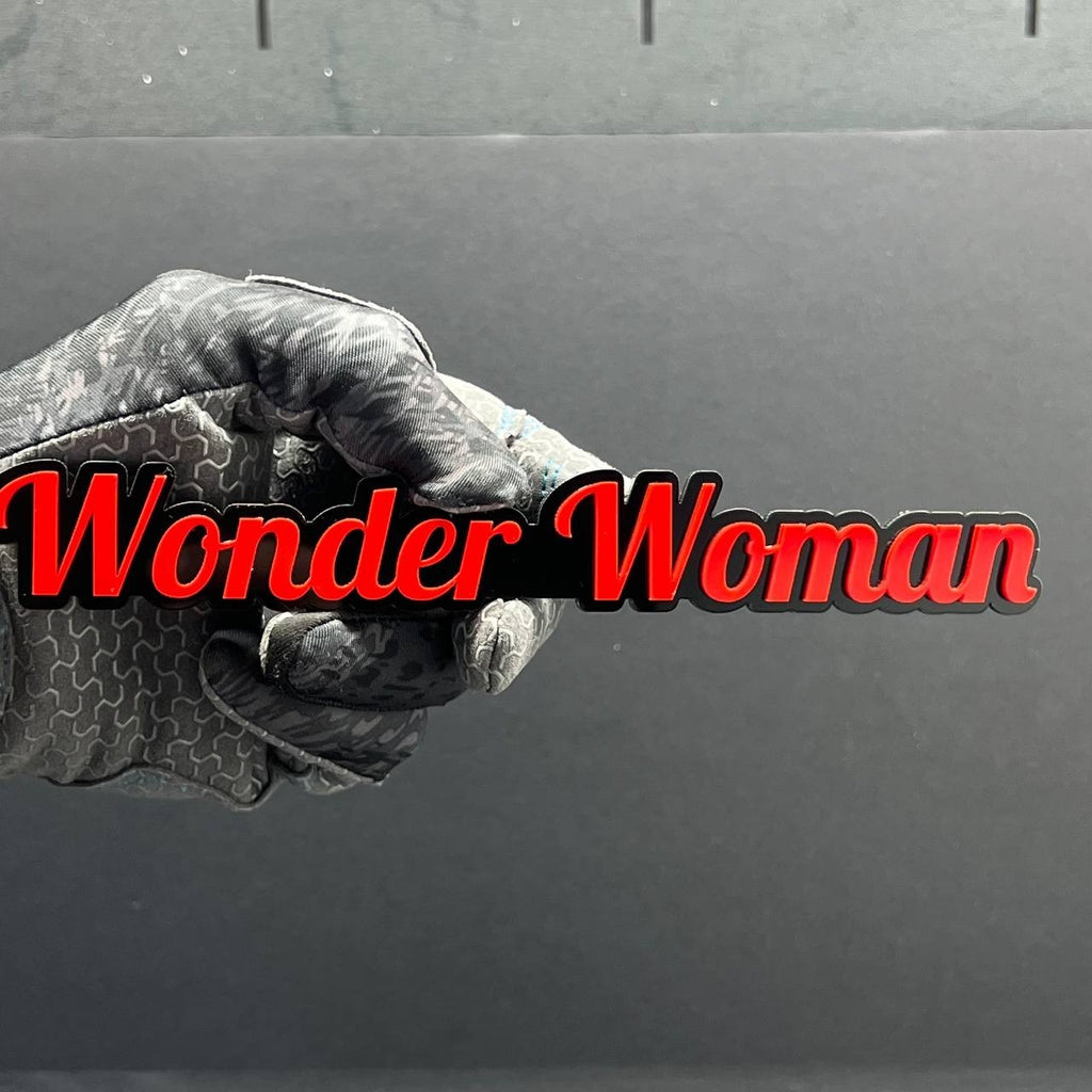 Wonder Woman 3D Emblem – Custom Acrylic Car, Truck & SUV Badge 1pcs