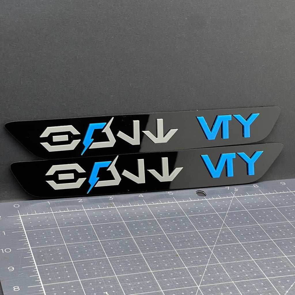 Chevy Bolt EV Blank Emblems 2PCS – Front Fender Badge Sticker Decals