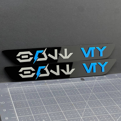 Chevy Bolt EV Blank Emblems 2PCS – Front Fender Badge Sticker Decals