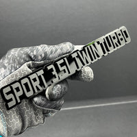 1PC SPORT 3.5L TWIN TURBO Emblem – 3D Multicolor Acrylic Car Badge Decal