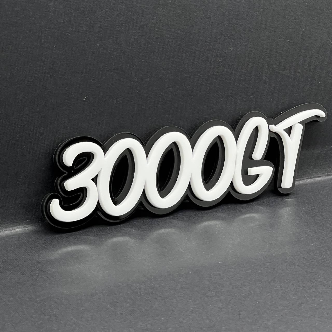 1PC 3000GT Logo Emblem – 3D Multicolor Acrylic Car Fender Trunk Badge
