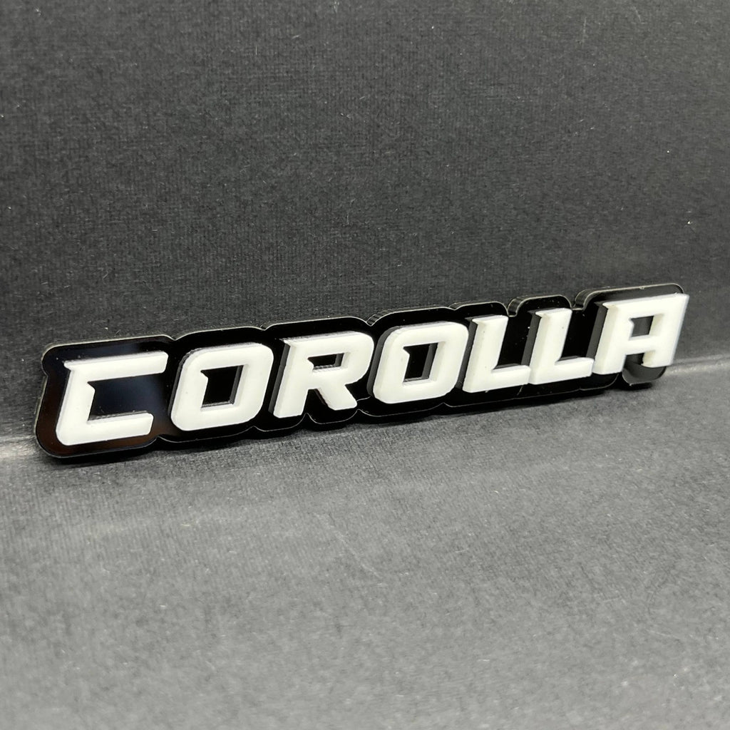 1PC COROLLA Emblem – Custom 3D Acrylic Fender & Tailgate Car Badge Decal