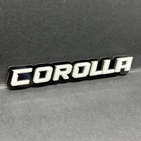 1PC COROLLA Emblem – Custom 3D Acrylic Fender & Tailgate Car Badge Decal