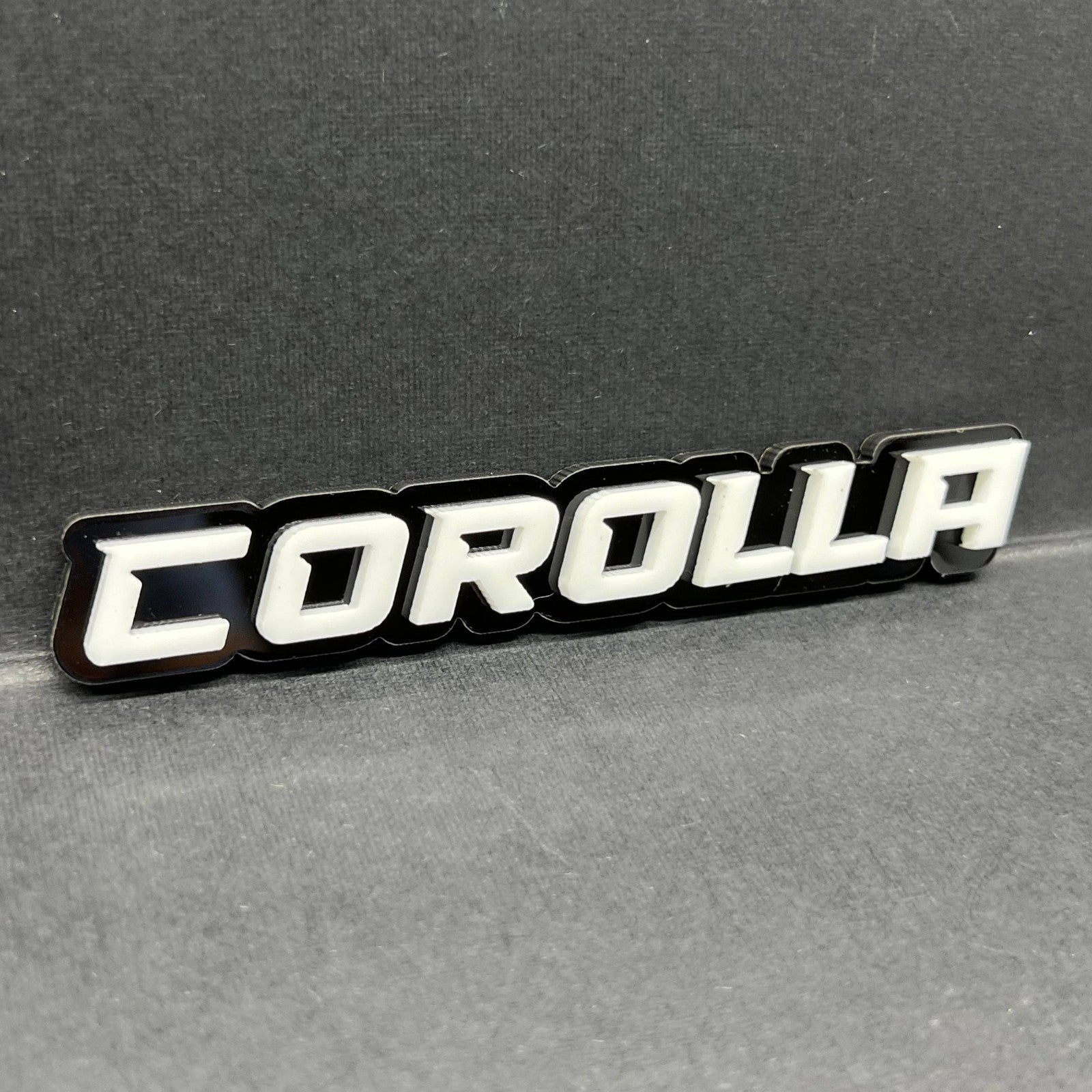 1PC COROLLA Emblem – Custom 3D Acrylic Fender & Tailgate Car Badge Decal