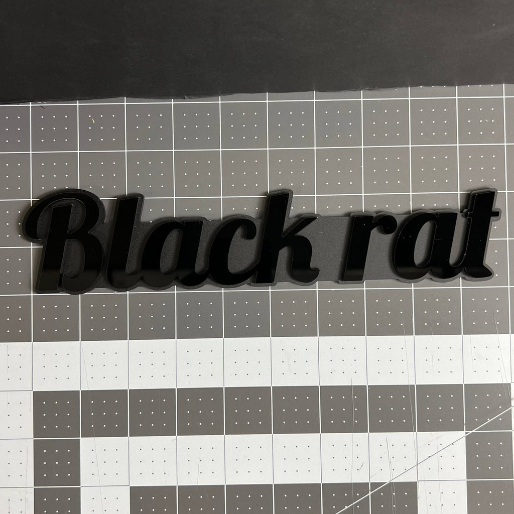 1PCS BLACK RAT Emblem – Durable 3D Multicolor Acrylic Car & Truck Badge