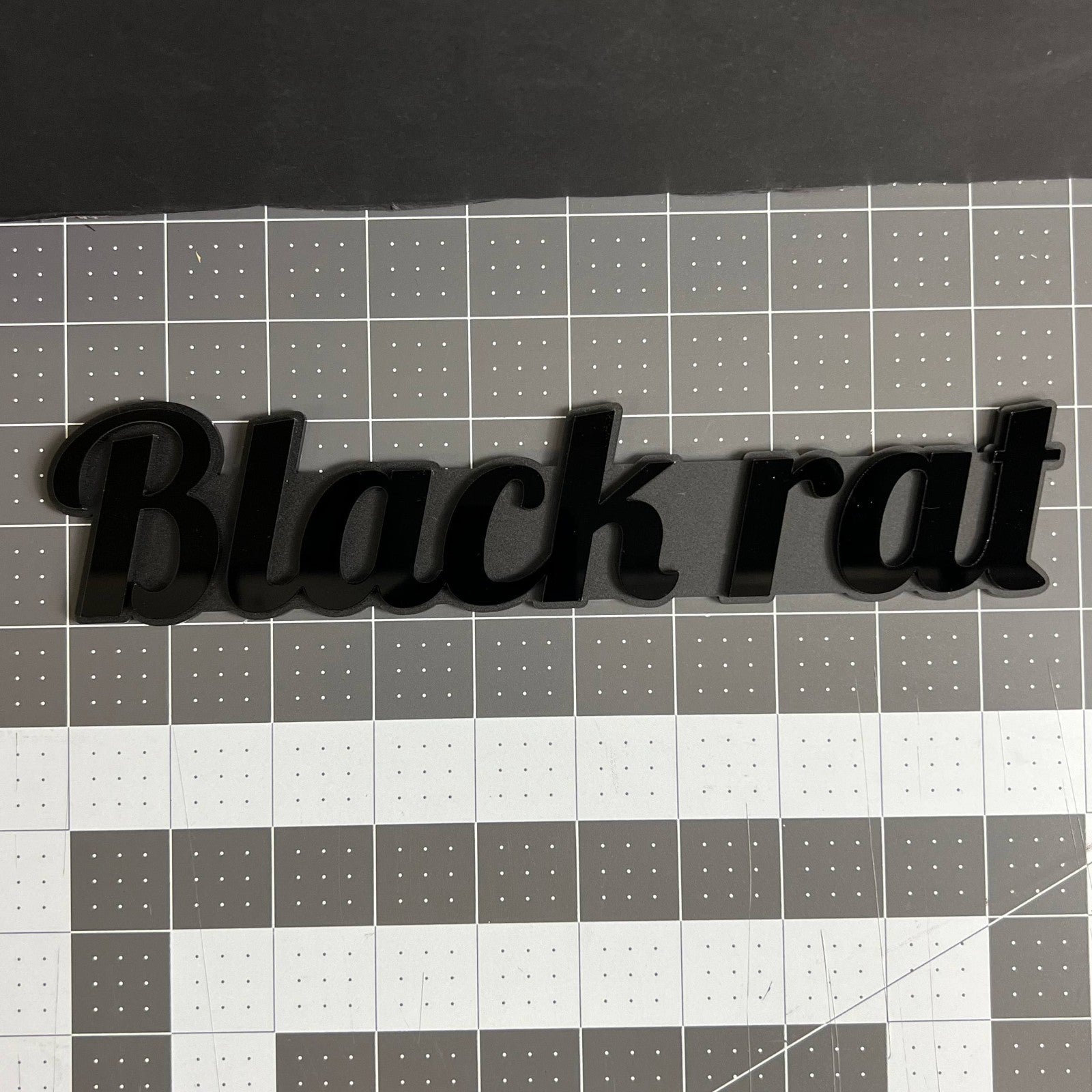 1PCS BLACK RAT Emblem – Durable 3D Multicolor Acrylic Car & Truck Badge