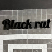 1PCS BLACK RAT Emblem – Durable 3D Multicolor Acrylic Car & Truck Badge