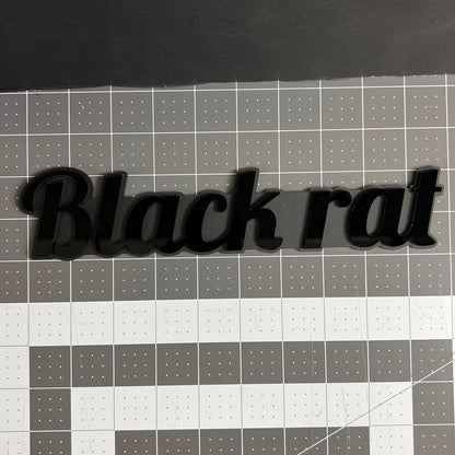 1PCS BLACK RAT Emblem – Durable 3D Multicolor Acrylic Car & Truck Badge