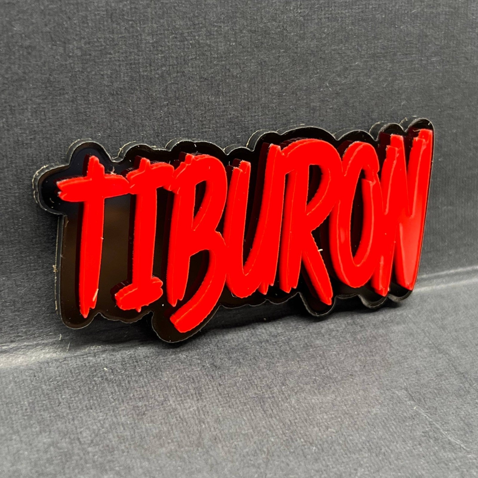 1PC TIBURON 3D Emblem – Custom Fender or Tailgate Badge for Car, Hyundai