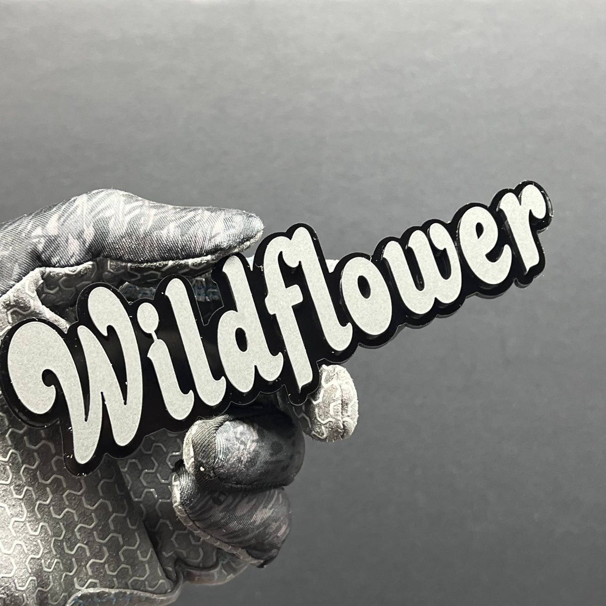 1PC WILDFLOWER Emblem – Custom 3D Multicolor Acrylic Car Exterior Badge