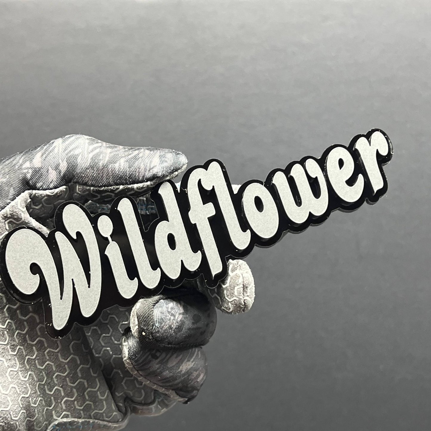 1PC WILDFLOWER Emblem – Custom 3D Multicolor Acrylic Car Exterior Badge