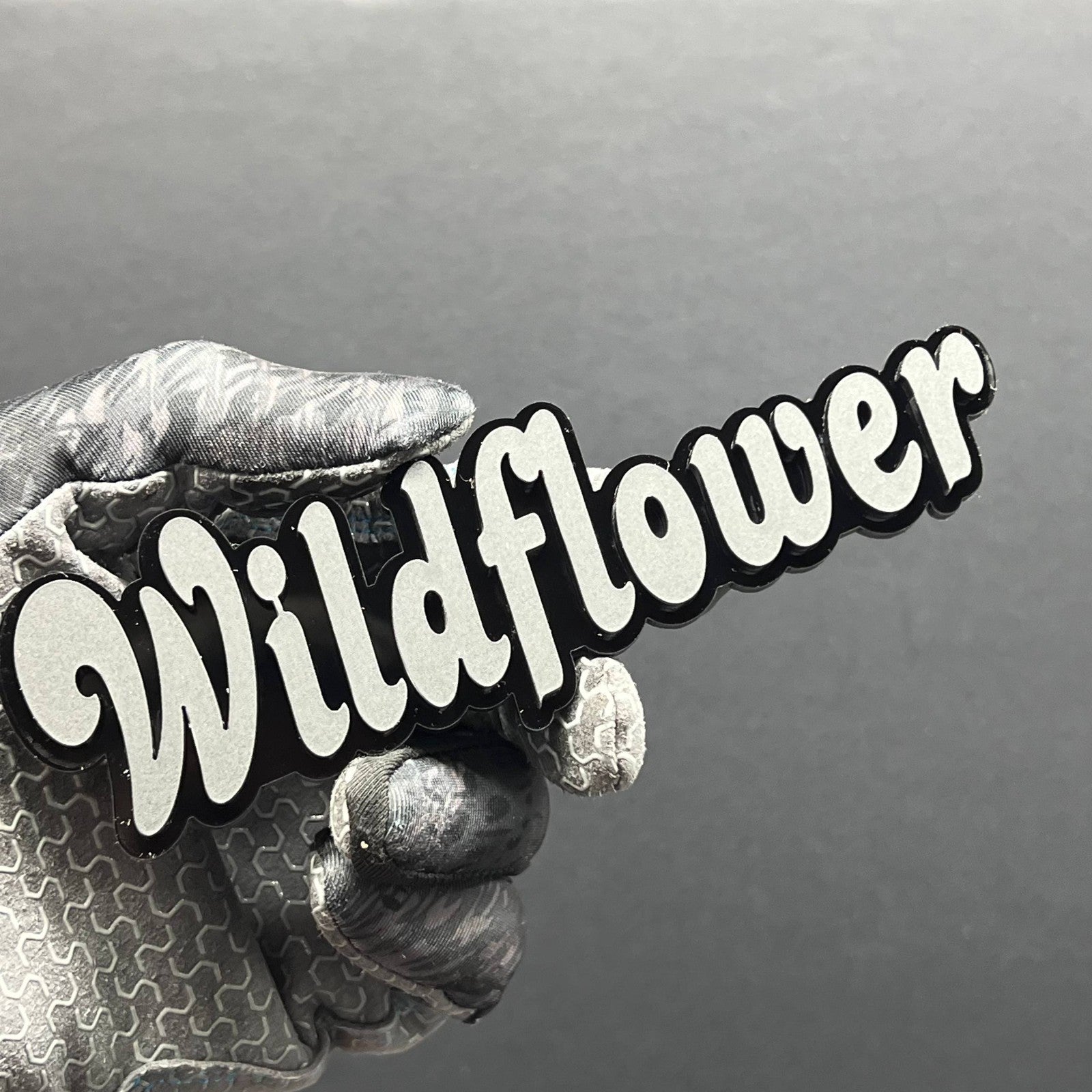 1PC WILDFLOWER Emblem – Custom 3D Multicolor Acrylic Car Exterior Badge