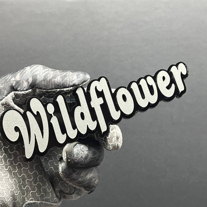 1PC WILDFLOWER Emblem – Custom 3D Multicolor Acrylic Car Exterior Badge