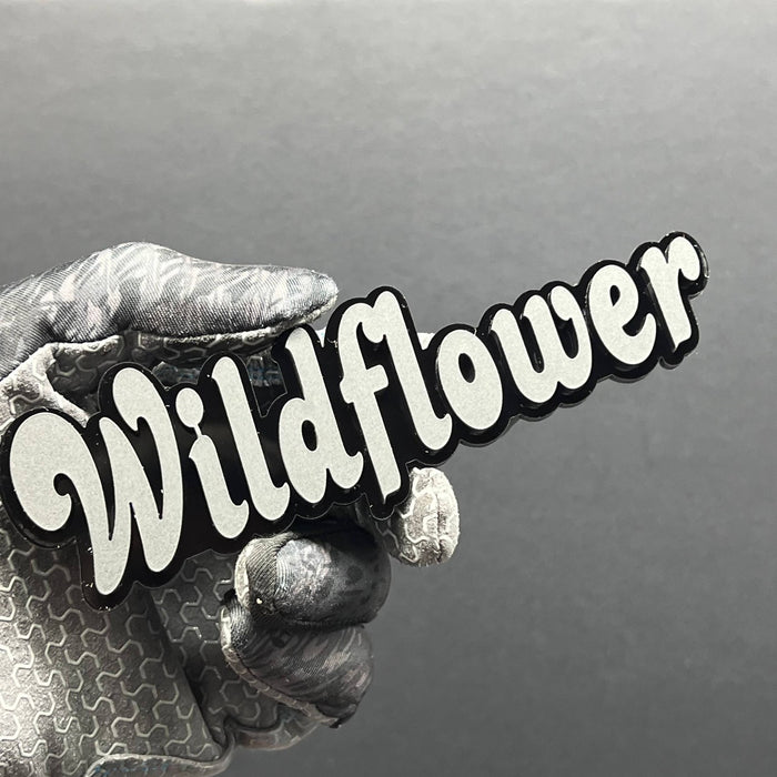 1PC WILDFLOWER Emblem – Custom 3D Multicolor Acrylic Car Exterior Badge