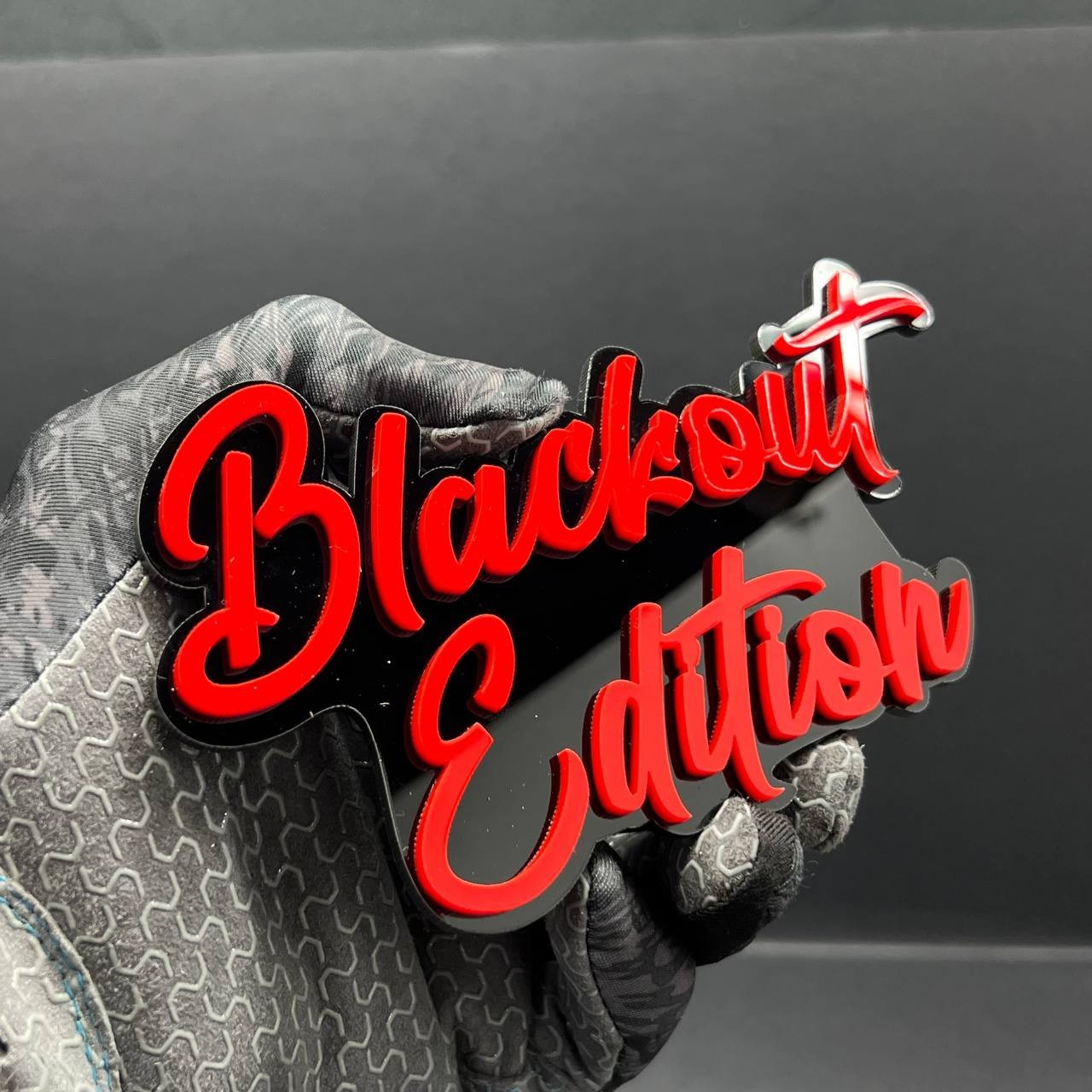 1PCS Blackout Edition Emblem – 3D Multicolor Acrylic Car, Truck & SUV Badge