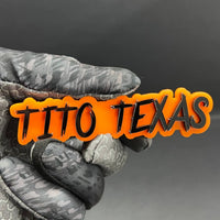 1PC TITO TEXAS Emblem – Acrylic Tailgate or Fender Badge for Car, SUV, Truck