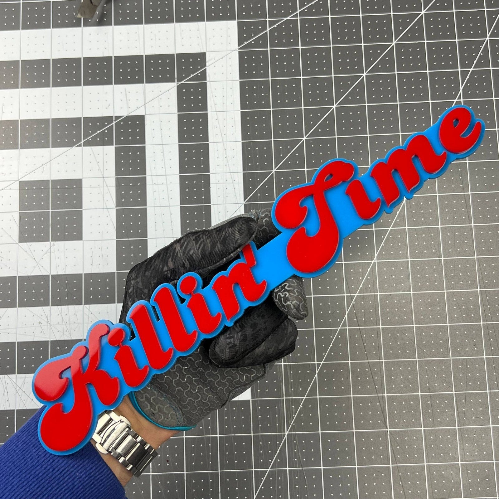 1PC KILLIN TIME Emblem – 3D Multicolor Acrylic Fender Trunk Badge Decal