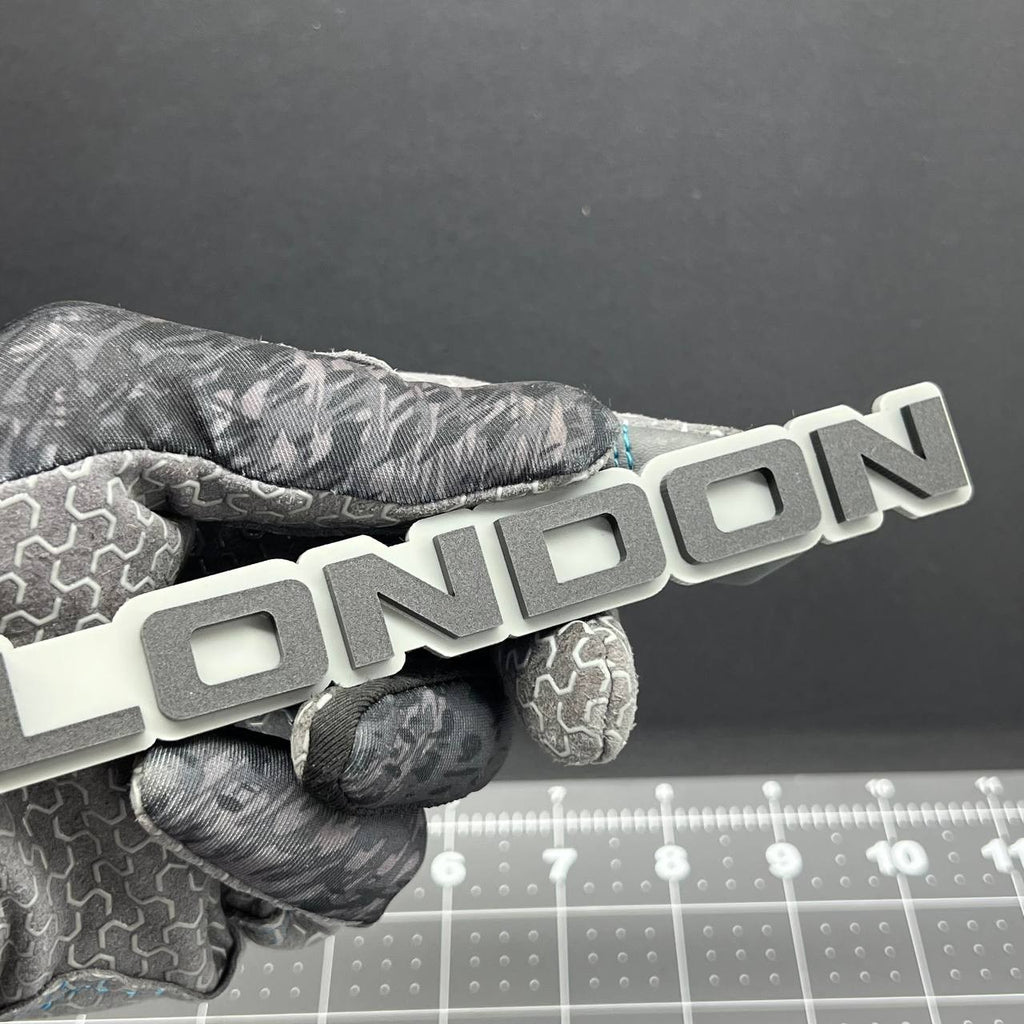 1PC LONDON Emblem – 3D Acrylic Tailgate Badge Decal for Car Truck SUV
