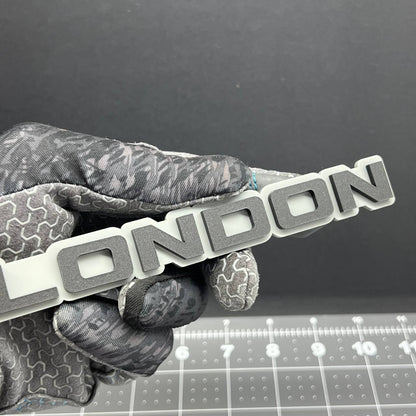 1PC LONDON Emblem – 3D Acrylic Tailgate Badge Decal for Car Truck SUV