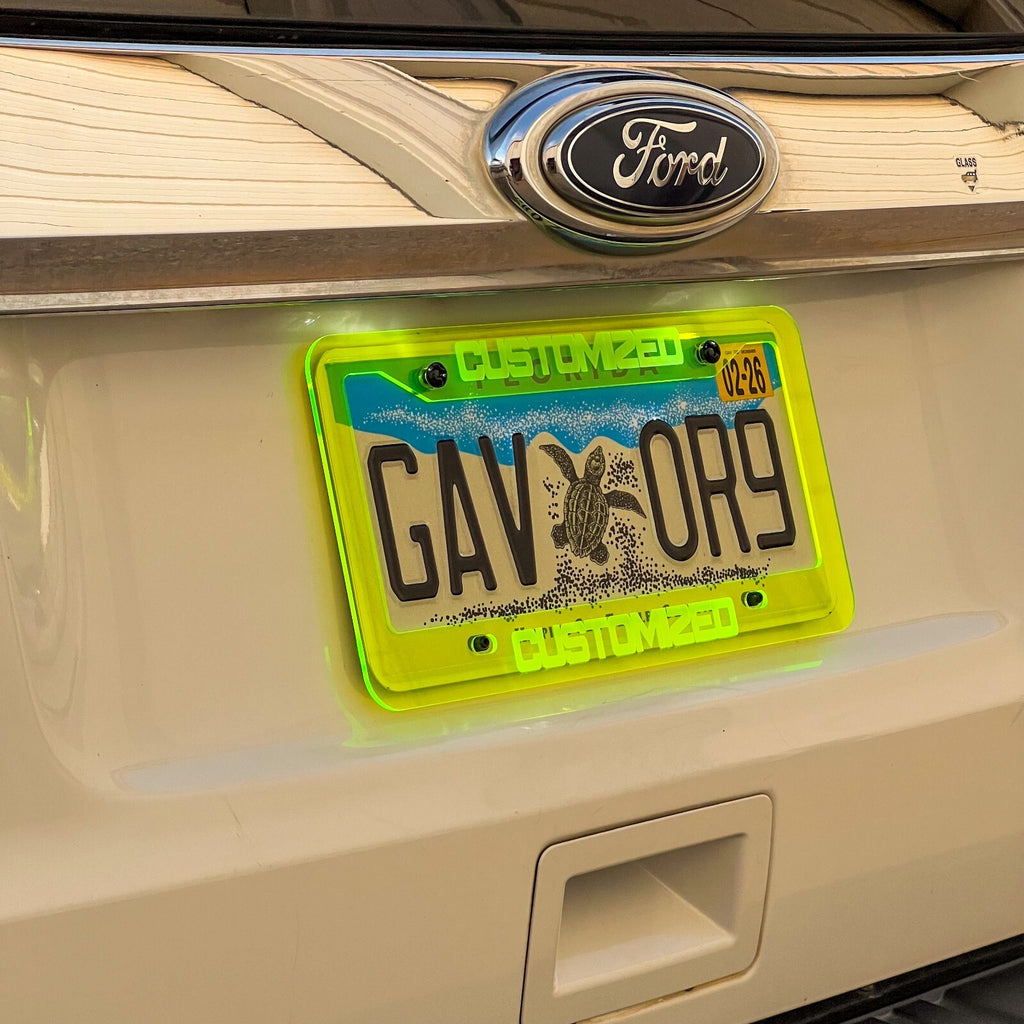 CUSTOM PERSONALIZED License Plate Frame COLOR CHOICE