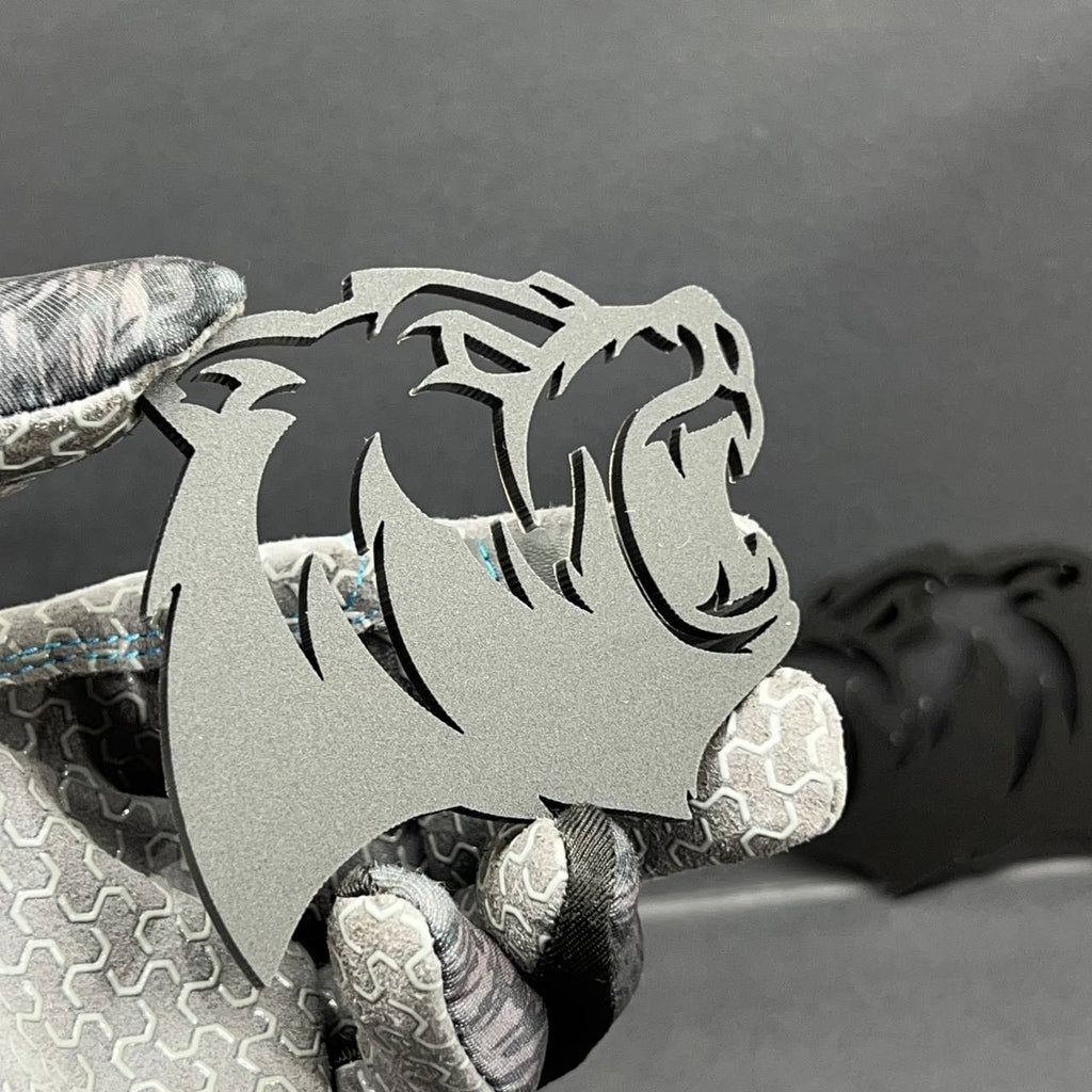 Bear Emblem Badge for Car Truck, Set of 2 Angry Aggressive Fender Badges