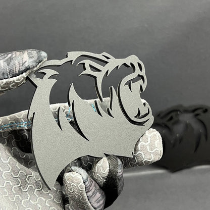 Bear Emblem Badge for Car Truck, Set of 2 Angry Aggressive Fender Badges