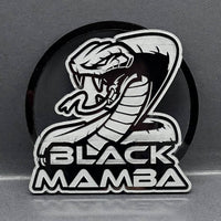 1pc Black Mamba Logo Emblem Rare 3D Acrylic Fender & Trunk Badge for Muscle Cars