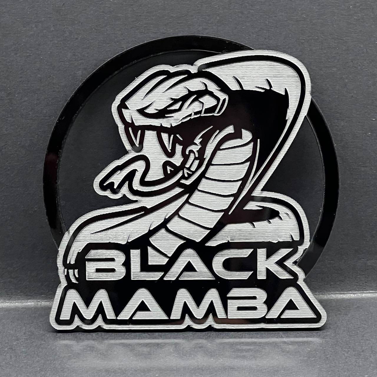 1pc Black Mamba Logo Emblem Rare 3D Acrylic Fender & Trunk Badge for Muscle Cars