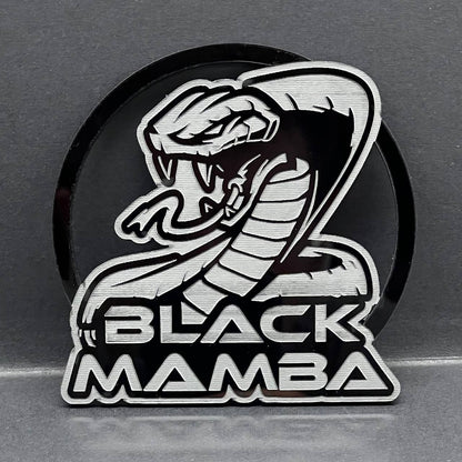 1pc Black Mamba Logo Emblem Rare 3D Acrylic Fender & Trunk Badge for Muscle Cars