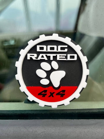 2PCS Jeep Wrangler 392 Fender DOG RATED 4x4 Trail Rated Emblem