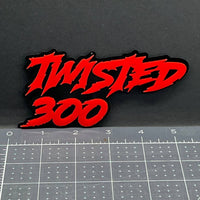 1PC Twisted 300 Emblem – 3D Multicolor Acrylic Car Badge for Fender & Tailgate
