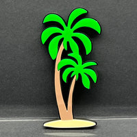 1pcs PALM Multicolor 3D Acrylic Emblem – Tropical Custom Car Exterior Badge