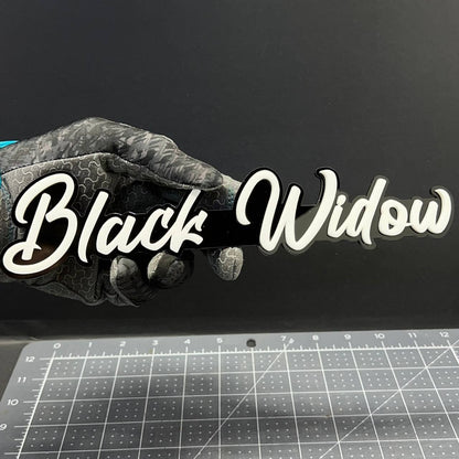 1pc Black Widow 3D Emblem Badge – Multicolor Acrylic Car Fender & Trunk Decal