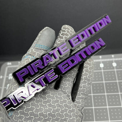 2PC PIRATE Edition Emblem – 3D Multicolor Acrylic Car Badge Decal
