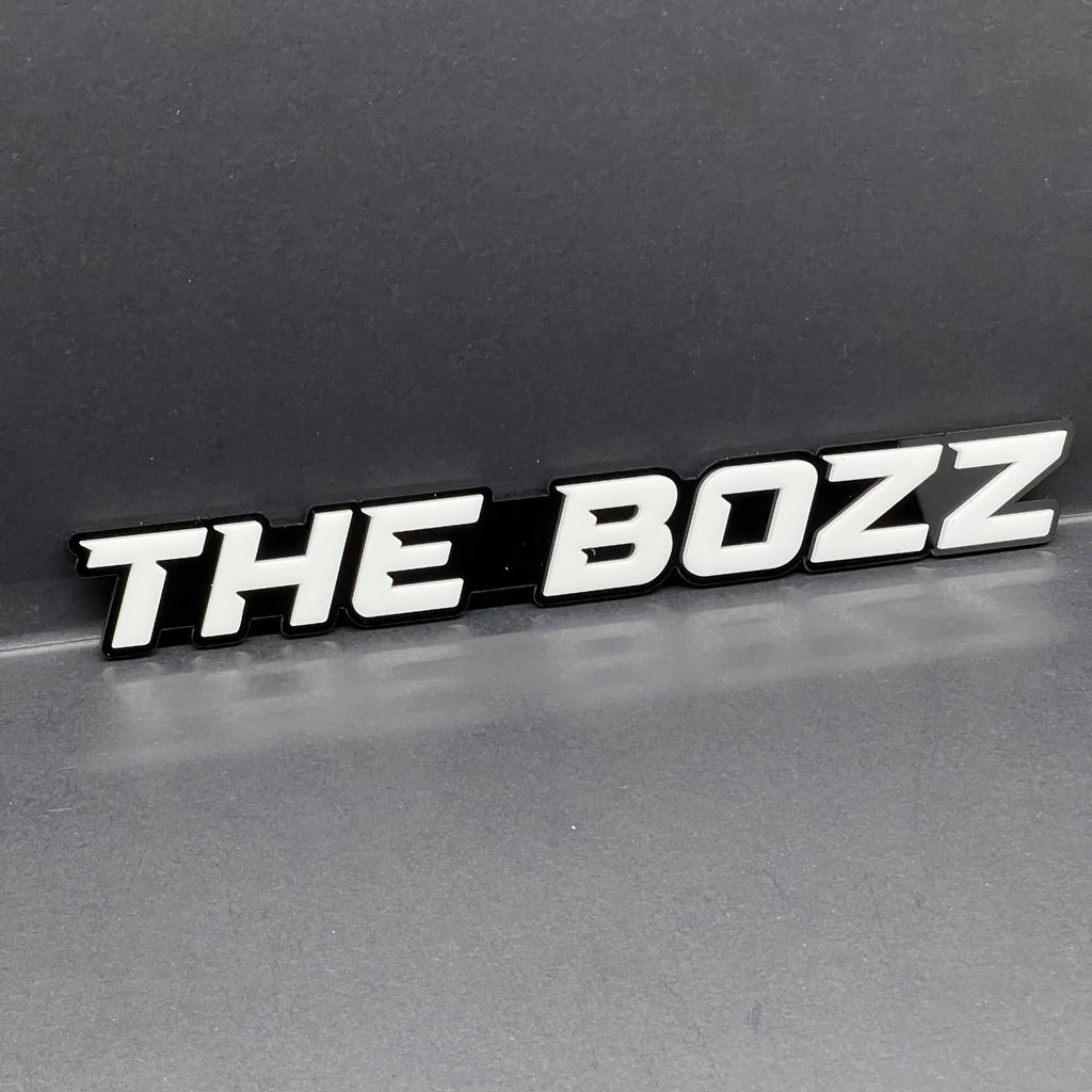 1PC THE BOZZ Badge – Custom 3D Multicolor Acrylic Car Fender & Tailgate Sticker