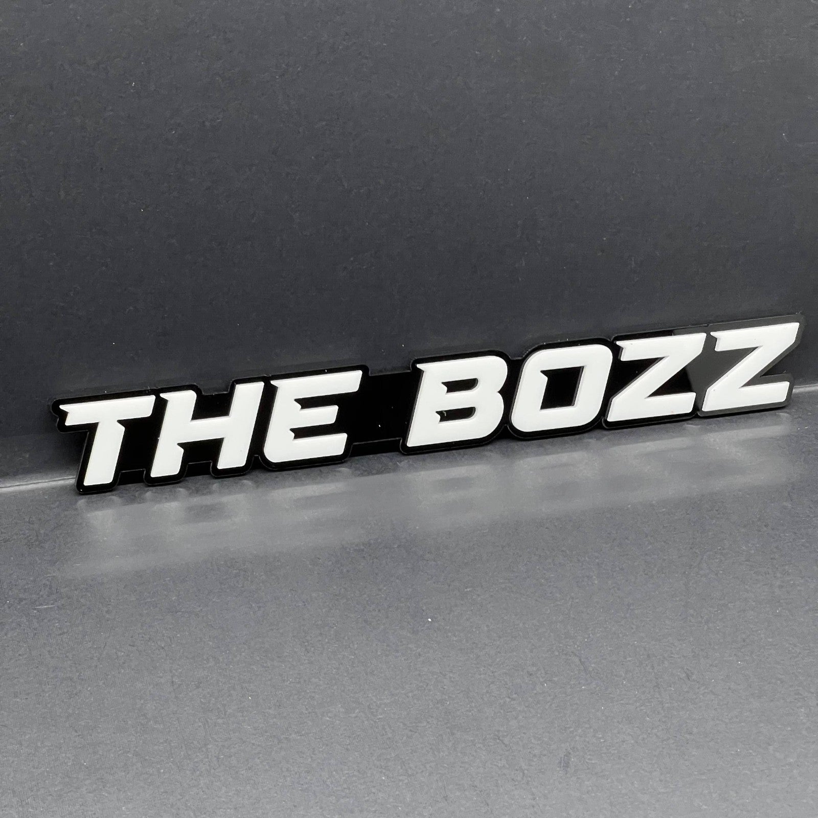1PC THE BOZZ Badge – Custom 3D Multicolor Acrylic Car Fender & Tailgate Sticker