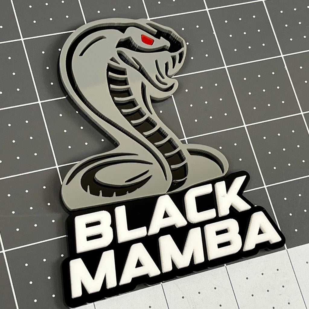 1PC BLACK MAMBA Emblem – Durable 3D Acrylic Multicolor Car & Truck Badge