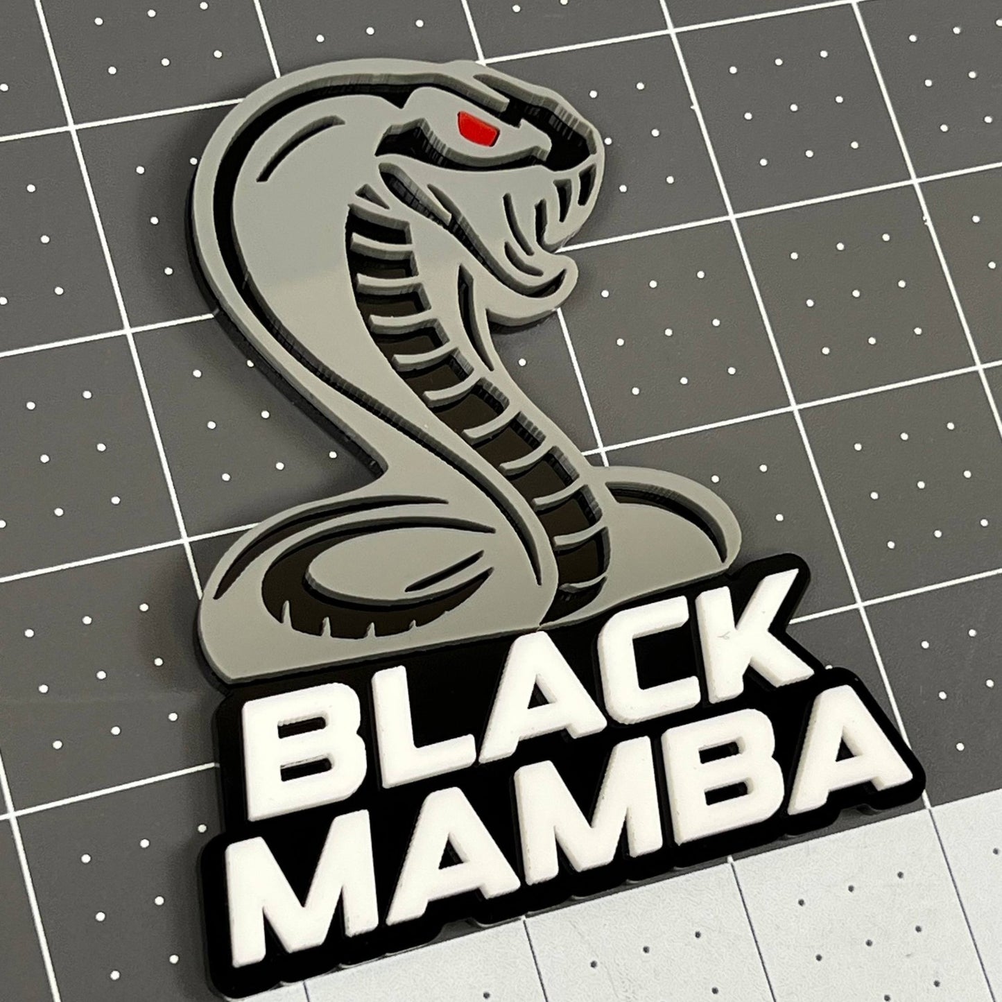 1PC BLACK MAMBA Emblem – Durable 3D Acrylic Multicolor Car & Truck Badge