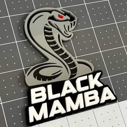 1PC BLACK MAMBA Emblem – Durable 3D Acrylic Multicolor Car & Truck Badge