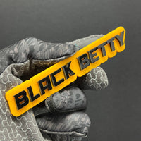 1pc Black Betty 3D Emblem – Multicolor Acrylic Badge for Car Fender & Trunk
