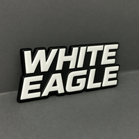 1PC WHITE EAGLE Emblem – Multicolor Acrylic Fender & Tailgate Badge