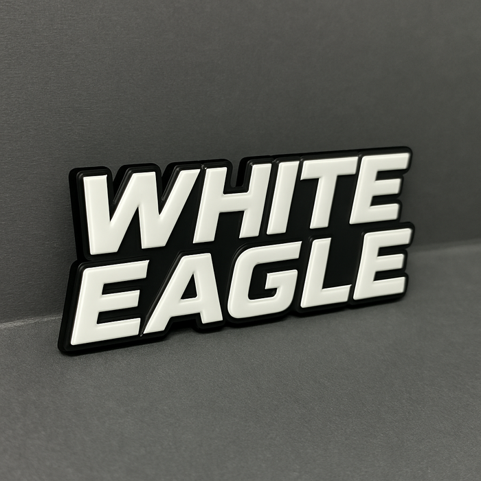 1PC WHITE EAGLE Emblem – Multicolor Acrylic Fender & Tailgate Badge
