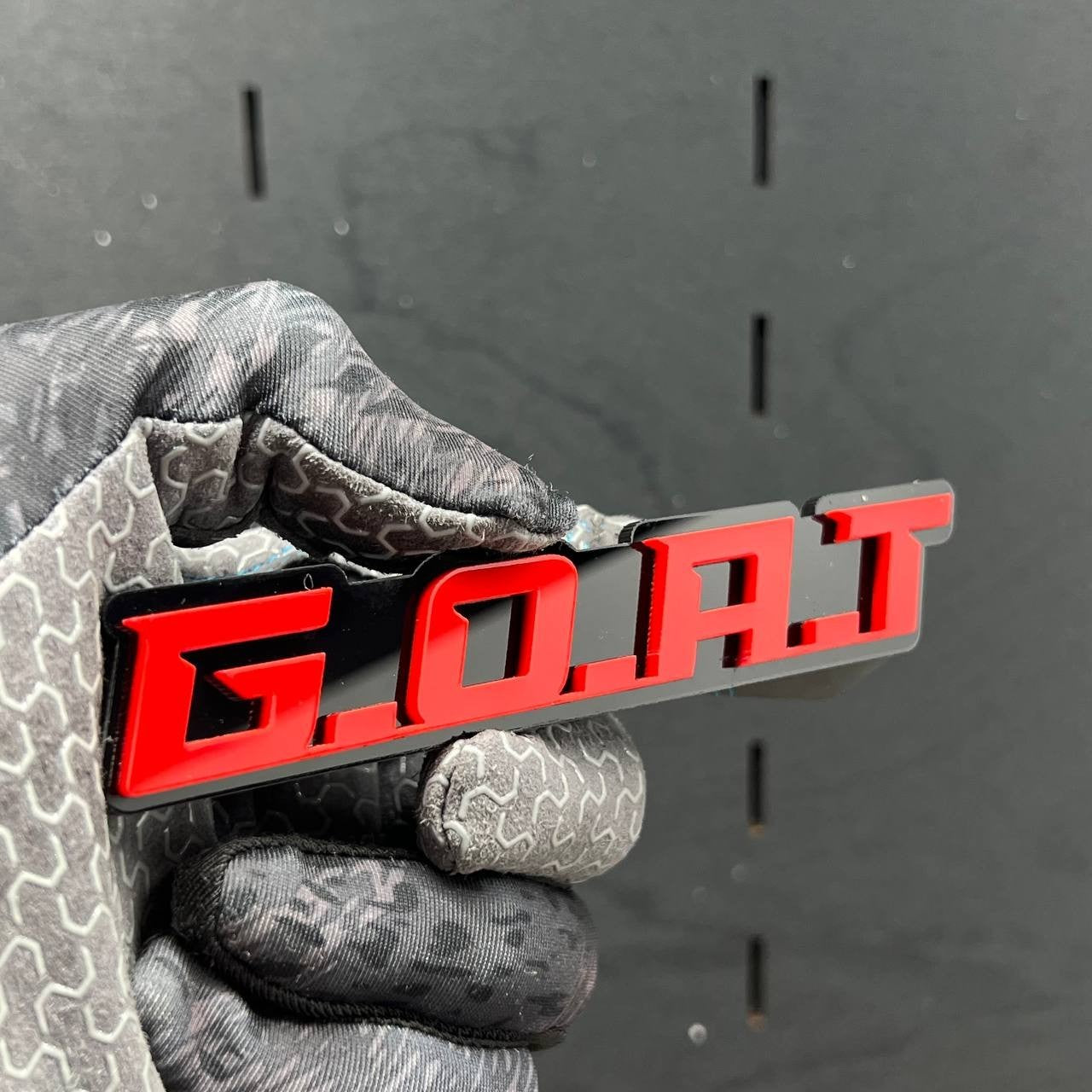 1PC GOAT Badge – 3D Multicolor Acrylic Tailgate & Fender Emblem for Cars
