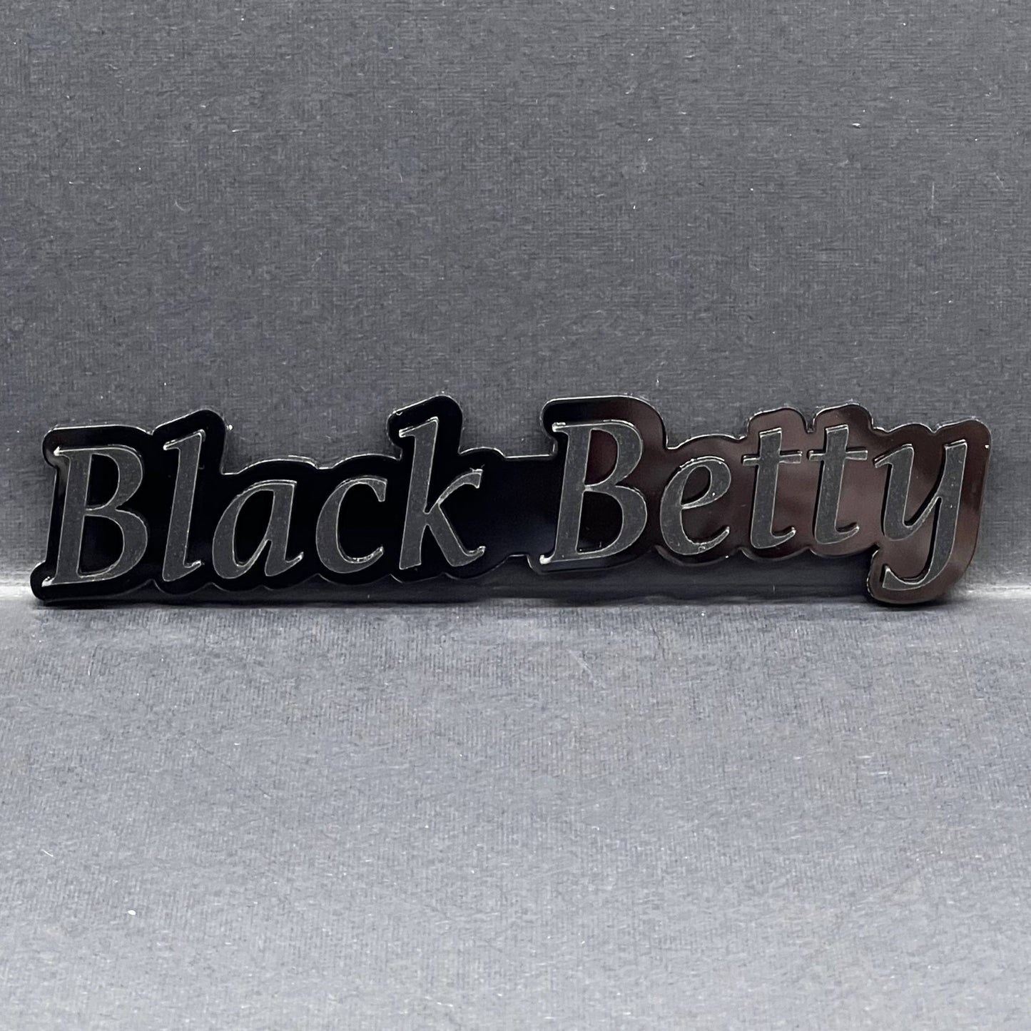 1pc Black Betty Multicolor 3D Car Emblem – Easy Install Fender & Trunk Decal