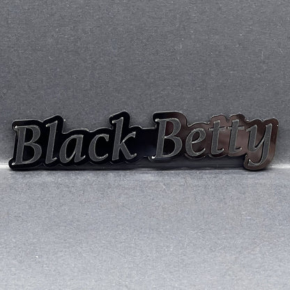 1pc Black Betty Multicolor 3D Car Emblem – Easy Install Fender & Trunk Decal