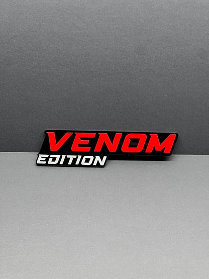 1PCS Red Venom Edition Emblem Car Badges Badass 3D Sticker Decal Multicolor