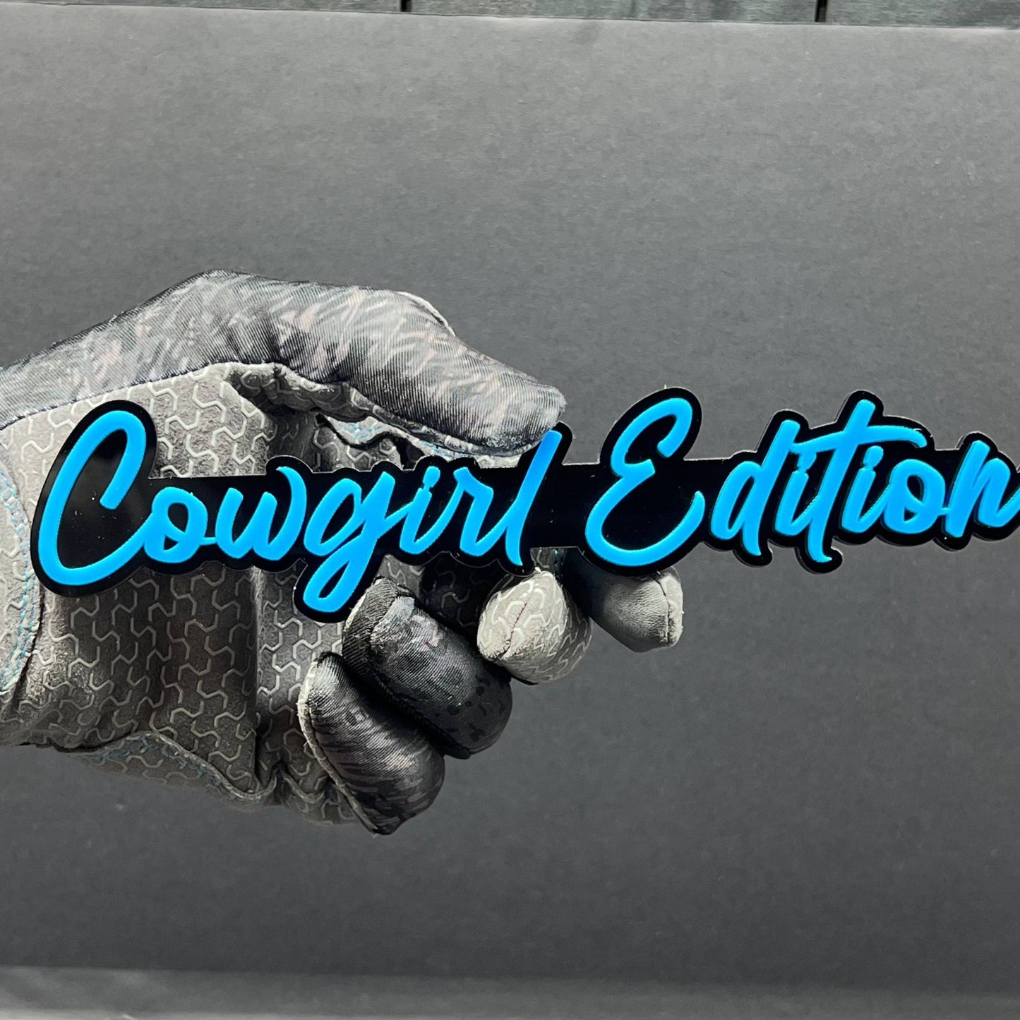 1pc COWGIRL Edition Multicolor 3D Acrylic Emblem Custom Car Truck Exterior Badge